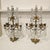 Pair of vintage girandoles or candelabras in the French or Hollywood Regency style featuring a botanical design. Beautiful...