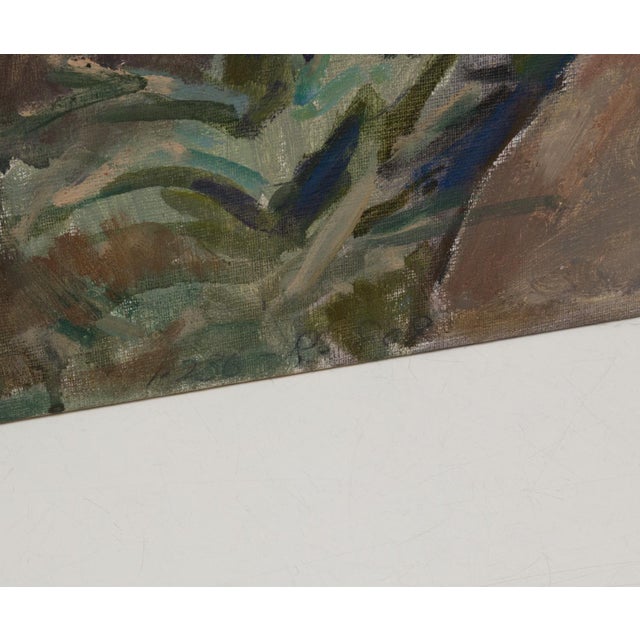 Abstract Brutalist Mid-Century Landscape Painting by Edmund Franklin Ward For Sale - Image 3 of 6
