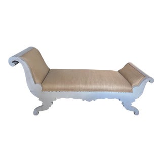 Antique Painted Chaise Lounge For Sale
