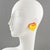 These lovely Lucite clip-on earrings feature a large carved heart shape with lamination. The bright red background is...