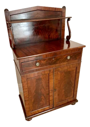 Antique Regency Quality Figured Mahogany Chiffonier, 1830s