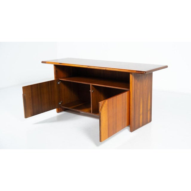 Brown Mid-Century Modern Wooden Sideboard, 1960s For Sale - Image 8 of 14