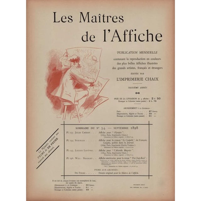 Georges de Feure, Reader from Les Maîtres de L'Affiche, 1898 For Sale - Image 11 of 12
