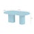 Sky Blue Elora Blue Lacquer Oval Dining Table For Sale - Image 8 of 9