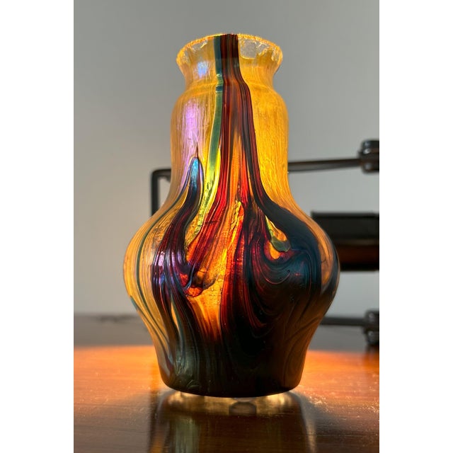 Art Nouveau Iridescent Glass Vase, Central European, 1890s For Sale - Image 5 of 18