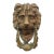 4th Quarter 19th Century Anglo-French Bronze Lion's Head Door Knocker For Sale