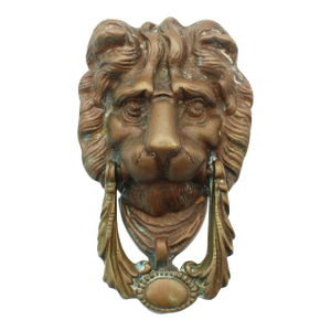 4th Quarter 19th Century Anglo-French Bronze Lion's Head Door Knocker