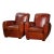 Pair of Early 20th Century French Art Deco Brown Leather Club Armchairs For Sale