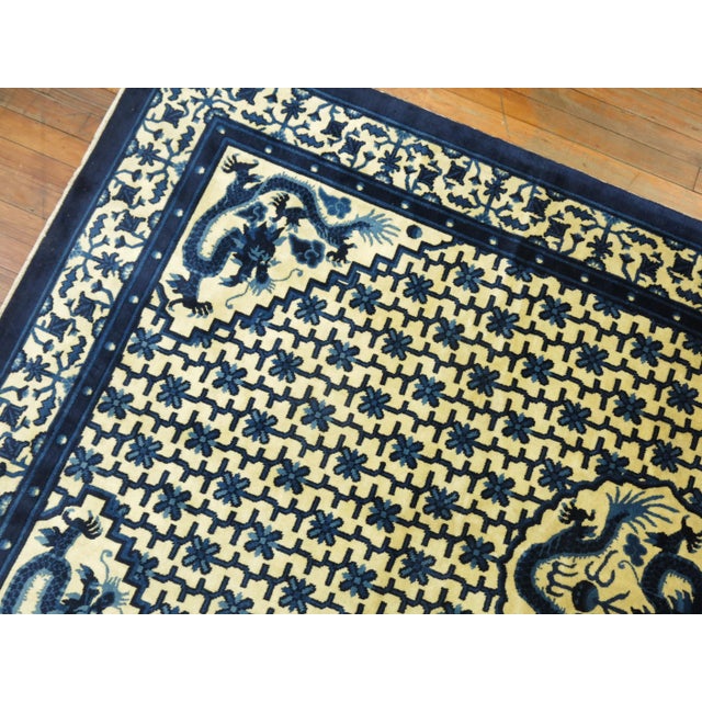 Late 20th Century Late 20th Century Chinese Dragon Peking Rug - 5' x 8' For Sale - Image 5 of 6