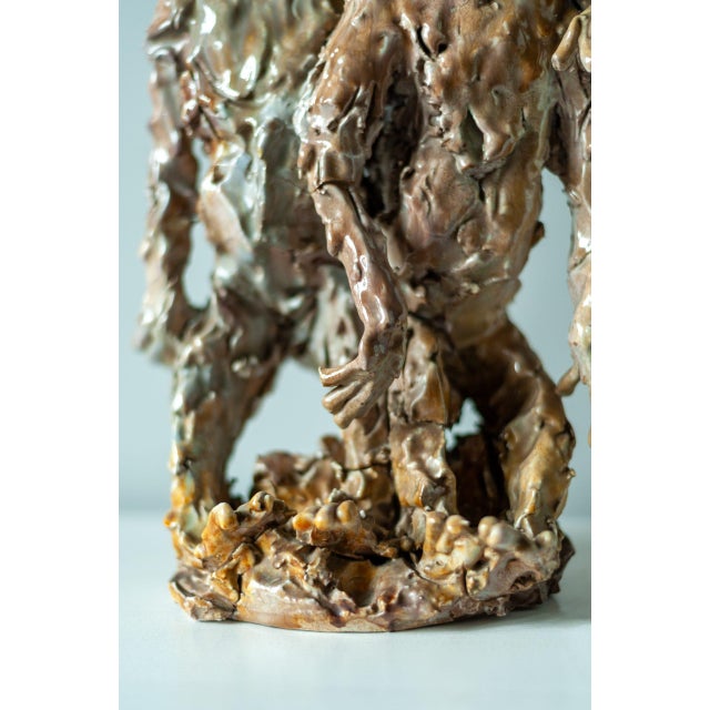 Figurative Sculpture, 1950s, Glazed Ceramic For Sale - Image 10 of 11
