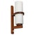 Mid-Century Walnut and Opaline Glass Wall Sconce, Italy, 1960s For Sale - Image 11 of 11