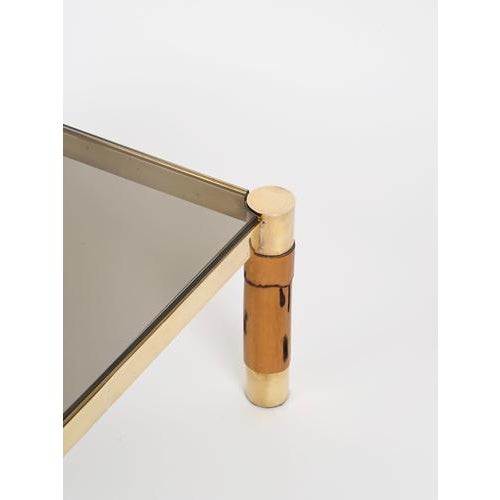 Italian Brass and Bamboo Coffee Table, 1970s For Sale - Image 13 of 14