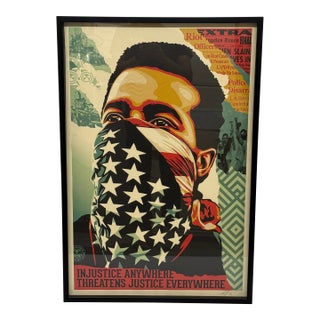 Shepard Fairey “Injustice Anywhere Threatens Justice Everywhere” Signed Lithograph For Sale