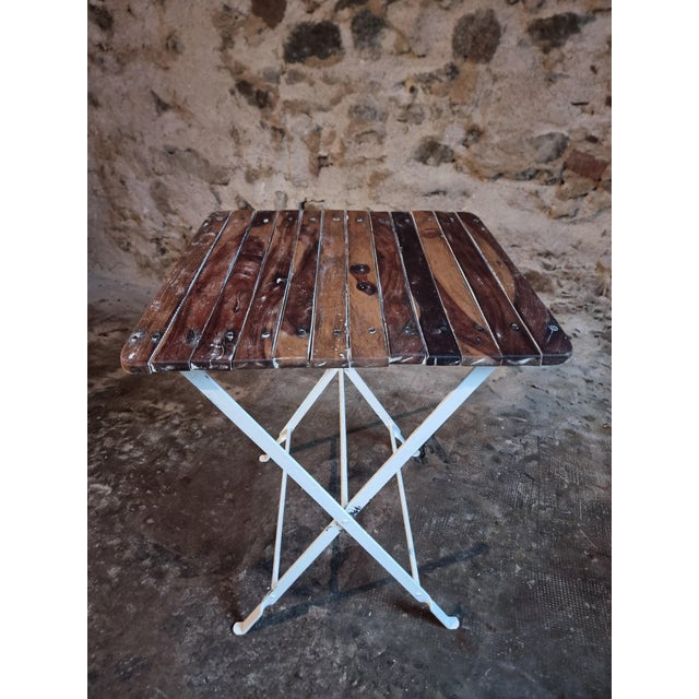 Vintage Folding Bistro Table, 1950s For Sale - Image 16 of 16