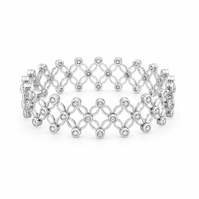 14k Expandable Diamond Band, Size 7 For Sale - Image 4 of 5
