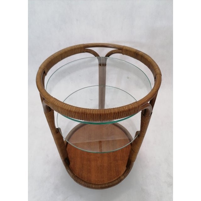 Vintage Bohemian Bamboo Bar Trolley For Sale - Image 6 of 9