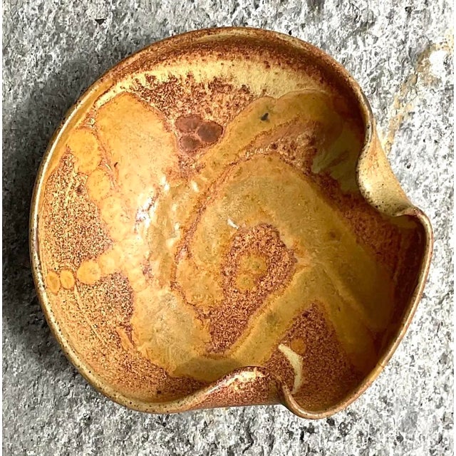 Vintage Boho Studio Pottery Bowl For Sale - Image 11 of 12