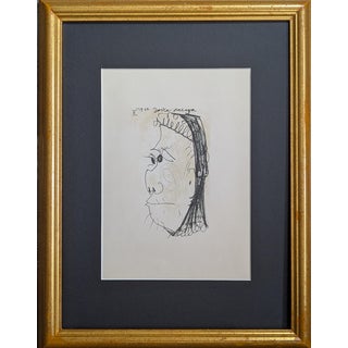 Pablo Picasso, Profile, Original Color Serigraph, 1964 For Sale
