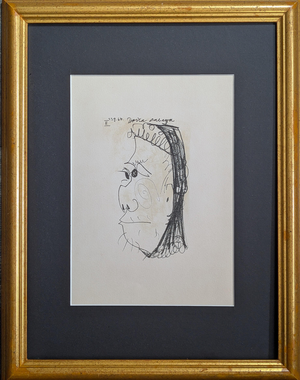Pablo Picasso, Profile, Original Color Serigraph, 1964