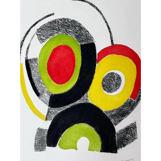 Sonia Delaunay, Rimbaud's Illuminations, 1973, Etching For Sale - Image 4 of 10