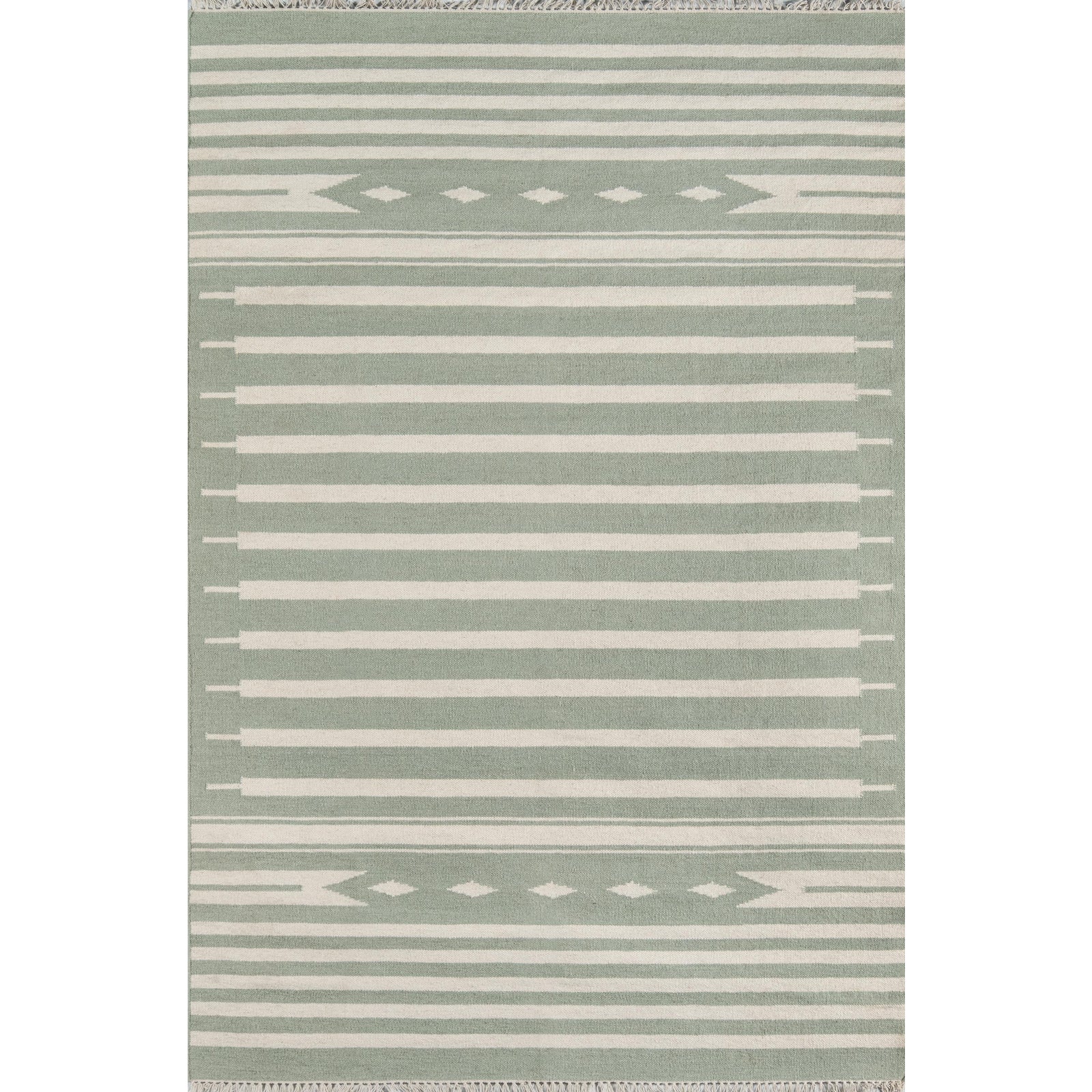 Erin Gates by Momeni Thompson Billings Light Green Hand Woven Wool Area