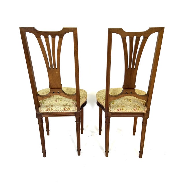 1930s Set of Louis XVI Style Side Chairs, France, 1930s For Sale - Image 5 of 15