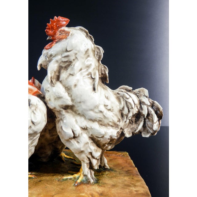 Rooster and Hens Sculpture by G. Cacciapuoti For Sale - Image 5 of 18