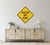 Yellow Imagine Art Here XXIV - Original Pop Art Street Sign Steel Wall Sculpture For Sale - Image 8 of 9