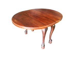 Early American 18th Century Drop-Leaf Mahogany Dining Table