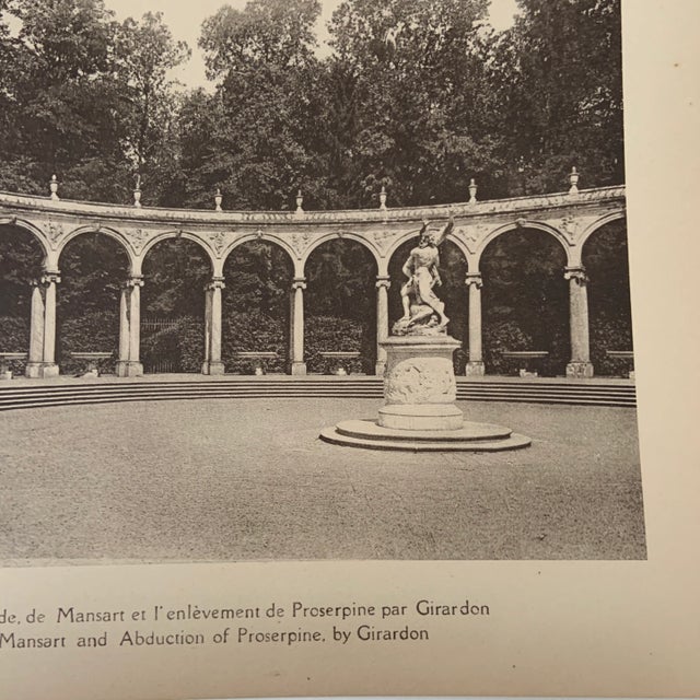 1920 Antique French Versailles Sculpture Photogravure Print For Sale - Image 4 of 6