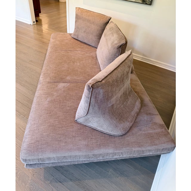 Ligne Roset Ligne Roset Large Prado Sofa in Dusty Mauve Brown With Movable Back Cushions For Sale - Image 4 of 12