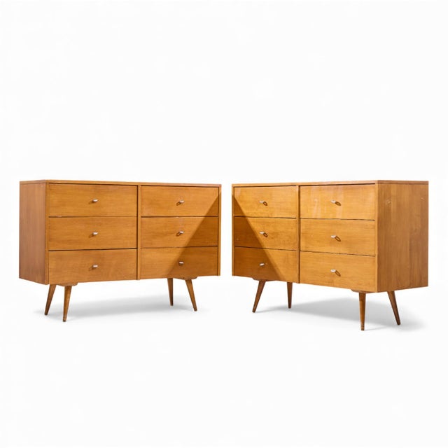 Mid-Century Modern Paul McCobb for Planner Group Mid Century 6 Drawer Lowboy Dresser - Pair For Sale - Image 3 of 17