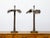 Pair of French 1920s Bronze Palm Tree Table Lamps on Octagonal Bases, USA Wired For Sale - Image 4 of 11