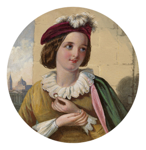 After Thomas Francis Dicksee, Viola Dressed as Cesario, Shakespeare's Twelfth Night, 19th Century, Watercolor