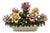 VTG Large Italian Porcelain Rose Bouquet Basket Centerpiece Capodimonte 22.5” For Sale