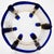 1960s Large Murano Vase with Baloton Bubbles in Gold Leaf and Cobalt Blue Beads, 1960 For Sale - Image 5 of 18
