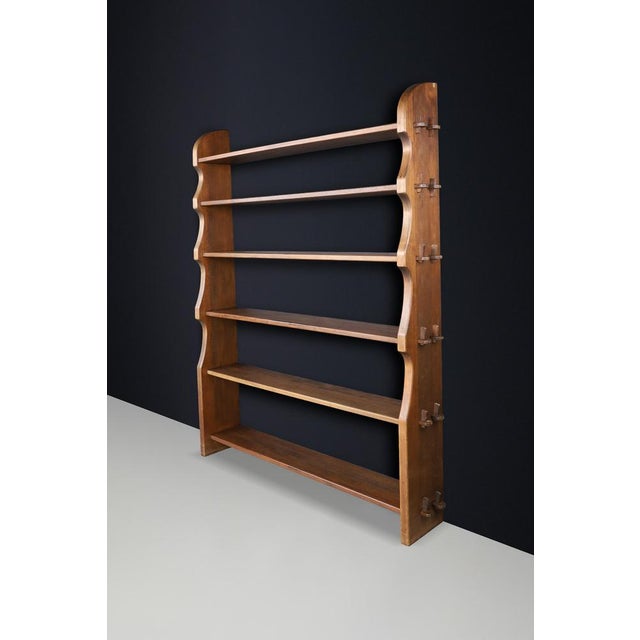 Handcrafted Wood Alpine Bookcase with Wedge Joinery, 1950s For Sale - Image 13 of 18