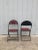 Vintage Steel & Vinyl Folding Chairs - a Pair For Sale - Image 4 of 11