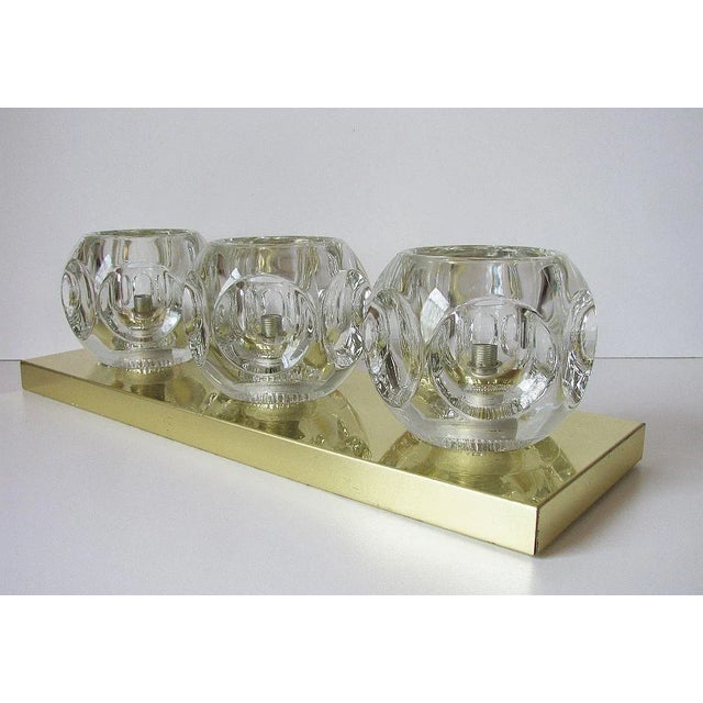 Vintage Brass and Glass Sconce from Peill & Putzler, 1970s For Sale - Image 15 of 16