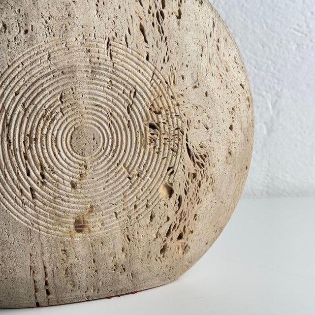 Italian Travertine Vase attributed to P. A. Giusti and Egidio Di Rosa for Up&Up, 1970s For Sale - Image 9 of 16