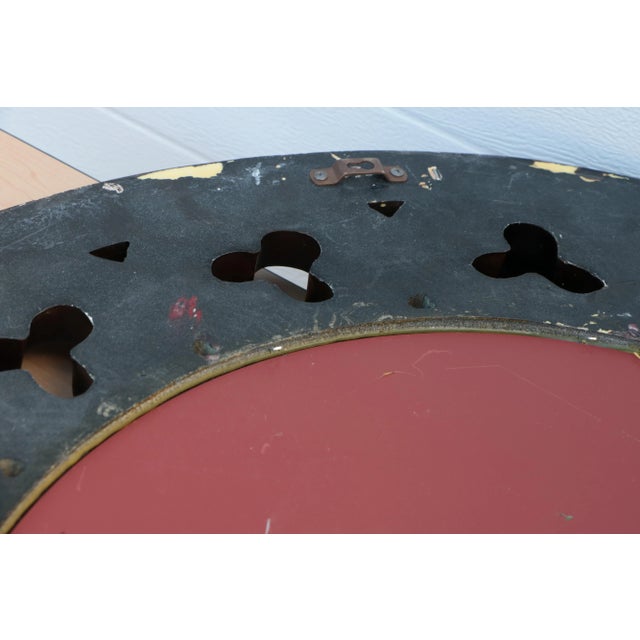 Vintage Trefoil Cutout Wall Mirror For Sale In Madison - Image 6 of 7