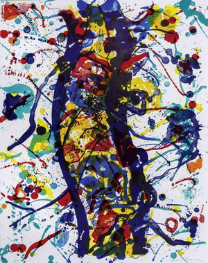 Sam Francis, Abstract Lithograph, Ed. 23/55, 1986, Lithograph