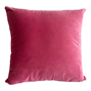 Contemporary 16 X 16 Bubble Gum Pink Performance Fabric Pillow Cover by Christi Tasker Miami For Sale