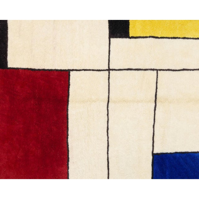 Hand-Knotted Wool Rug by Azele Studio For Sale - Image 6 of 9