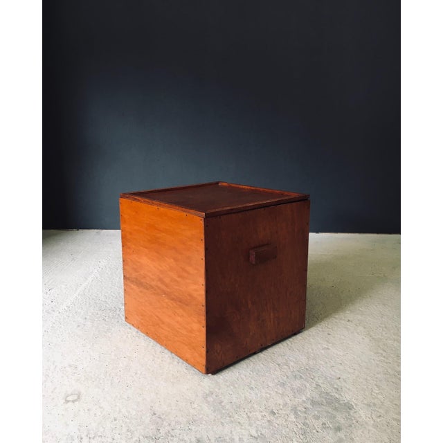 1950s Handcrafted Cubical Side Table, Belgium, 1950s For Sale - Image 5 of 18