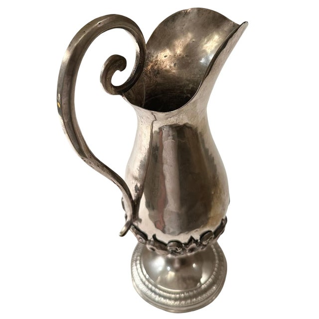 Antique Silver Plated Pitcher For Sale - Image 4 of 8