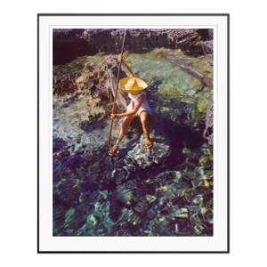 Toni Frissell 'Sabina Spear Fishing' Archival Pigment Print Framed in Black