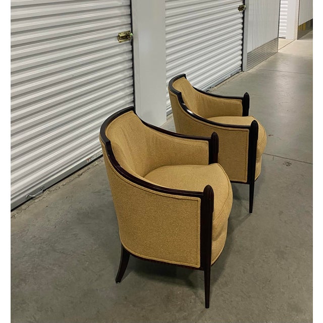 Contemporary Barbara Barry Lounge Chairs for Baker, Vintage Pair, Elegant Design For Sale - Image 3 of 18