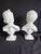 Ceramic Antique French Bronginart Children After Houdon Large Parian Bisque Pair of Busts For Sale - Image 7 of 7