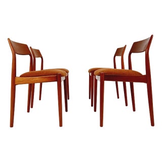Danish Teak Dining Chairs by David Nygrens Möbelfabrik, 1960s, Set of 4 For Sale